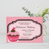 Invitation Boulangerie Cupcake (Debout devant)