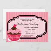 Invitation Boulangerie Cupcake (Devant / Derrière)