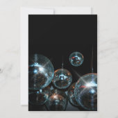 Invitation Boule à facettes Lumières Fête  (Dos)