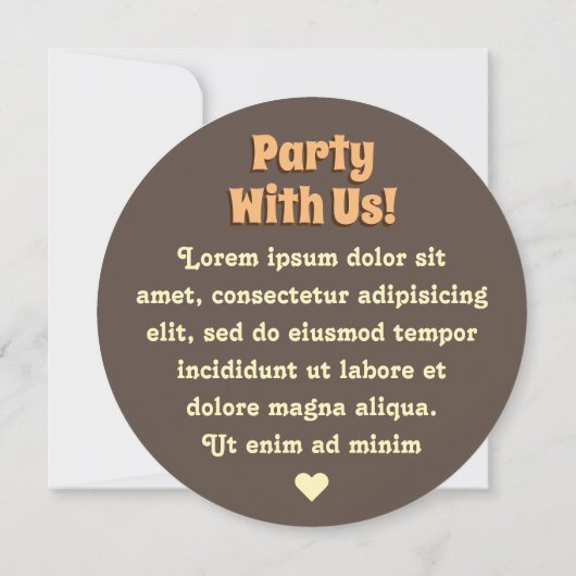 Invitation Boule à facettes Retro Gold PERSONALISÉE (Dos)