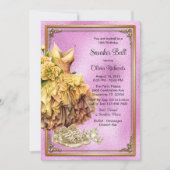 Invitation Boule Basket en or rose (Devant)