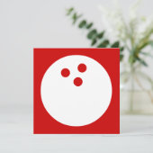 Invitation boule de bowling : couleur personnalisable (Debout devant)