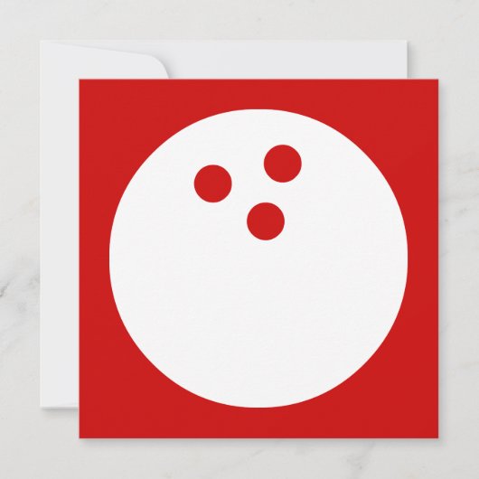 Invitation boule de bowling : couleur personnalisable (Devant)
