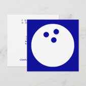 Invitation boule de bowling : couleur personnalisable (Devant / Derrière)