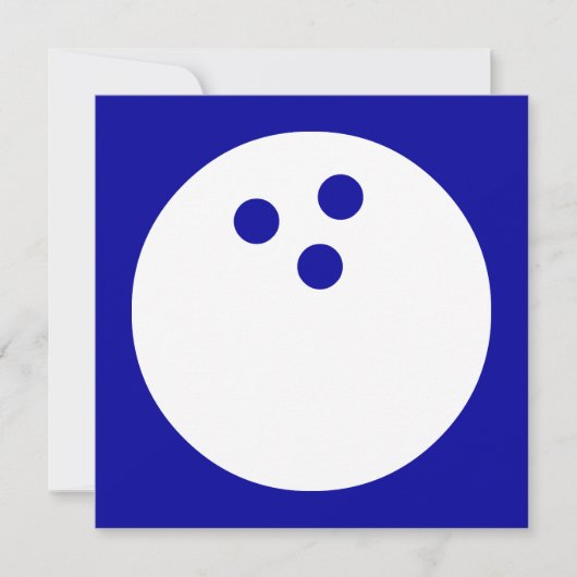 Invitation boule de bowling : couleur personnalisable (Devant)