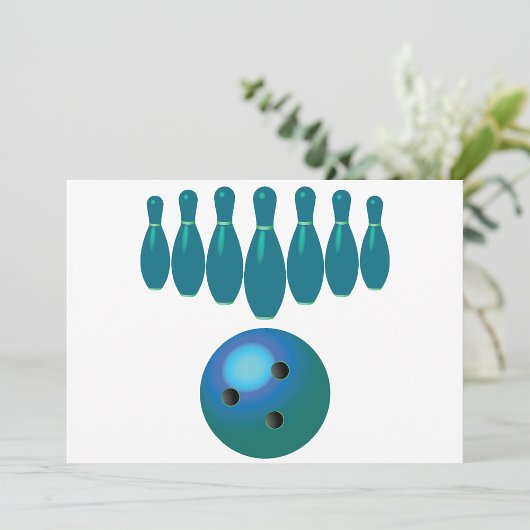 Invitation Boule de Bowling et Quilles Amusements Sportifs