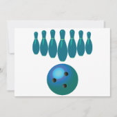 Invitation Boule de Bowling et Quilles Amusements Sportifs (Devant)
