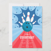 Invitation Boule de bowling Faisons une fête d'anniversaire b (Devant)