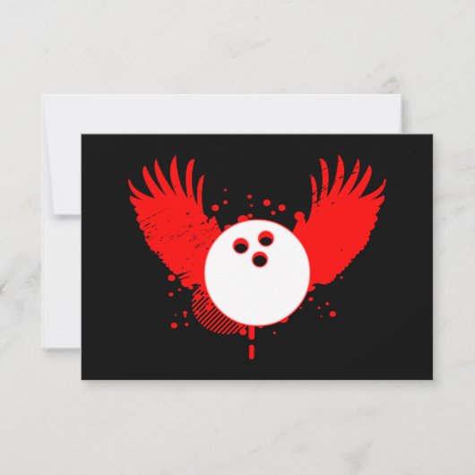 Invitation boule de bowling hi-fi (Devant)