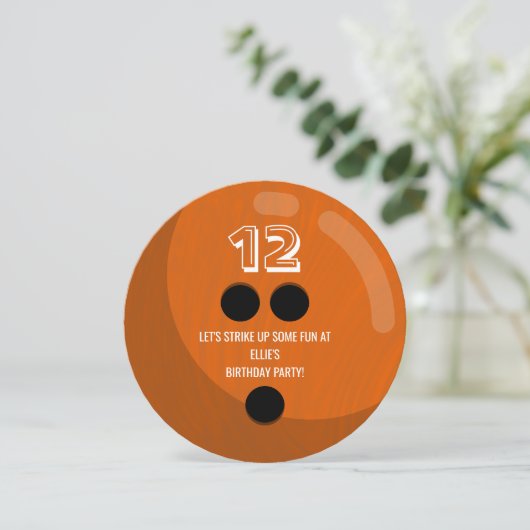 Invitation Boule de Bowling | Parti Anniversaire de enfant |  (Debout devant)