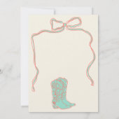 Invitation Boule de corail bottes bulle douche nuptiale (Dos)