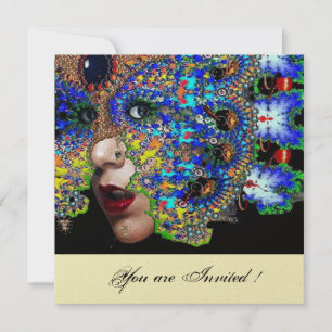 Invitation Boule de costume EPHÉMERAL mascarade, champagne bl