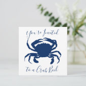 Invitation Boule de crabe bleu de la Marine Anniversaire (Debout devant)