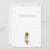 Invitation Boule de crème glacée photo d'été fête d'anniversa (Dos)