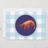 Invitation Boule de crevettes Anniversaire Fête Crabe de frui (Dos)