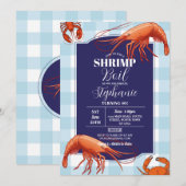 Invitation Boule de crevettes Anniversaire Fête de fruits de (Devant / Derrière)