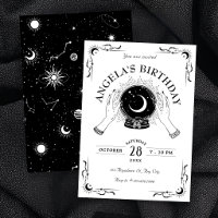 Boule de cristal de lune magique noir et blanc ann