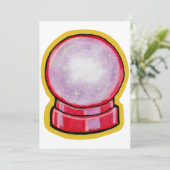 Invitation Boule de cristal pastel (Debout devant)