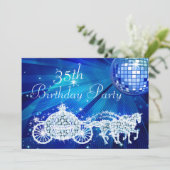 Invitation Boule de Disco, Princesse Carrosse & Chevaux 35e A (Debout devant)