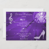 Invitation Boule de Disco, Princesse Carrosse & Chevaux 45e A (Dos)