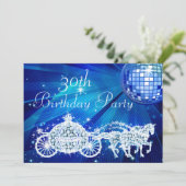 Invitation Boule de Disco, Princesse Coach & Chevaux 30e Anni (Debout devant)