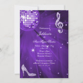 Invitation Boule de discothèque, talons brillants Retraite (Dos)
