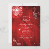 Invitation Boule de discothèque, talons brillants Retraite (Dos)