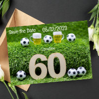 Boule de football Sauvez la date 60e anniversaire