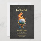 Invitation Boule de golf blanche (Devant)