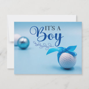 Invitation Boule de golf pour bébé Boy est venu avec le ruban