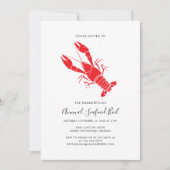 Invitation Boule de homard Fête de cuisine de fruits de mer (Devant)