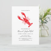 Invitation Boule de homard Fête de cuisine de fruits de mer (Debout devant)