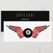 Invitation boule de huit ailes (Devant / Derrière)