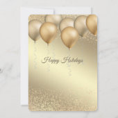 Invitation Boule de luxe or fête de Noël d'entreprise (Dos)