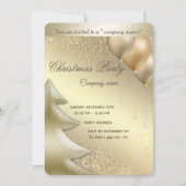 Invitation Boule de luxe or fête de Noël d'entreprise (Devant)