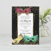 Invitation Boule de mascarade de fête du bonbon 16 (Debout devant)