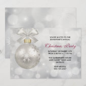 Invitation Boule de Noël en argent à la fête des lumières de  (Devant / Derrière)