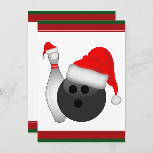 Invitation Boule de Noël et épingle (Devant / Derrière)