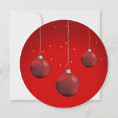 Invitation Boule de Noël rouge (Dos)