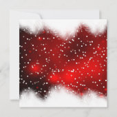 Invitation Boule de Noël Rouge Blanc Flocon de Neige Fête de (Dos)