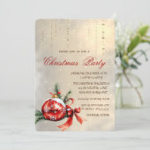 Invitation Boule de Noël Rouge, Fête de la Botte (Debout devant)