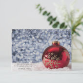 Invitation Boule de Noël Rouge, Fête de Noël de Compagnie Lum (Debout devant)