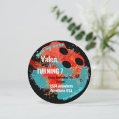 Invitation BOULE DE QUILAGE, bowling, fête d'anniversaire gar (Debout devant)