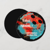 Invitation BOULE DE QUILAGE, bowling, fête d'anniversaire gar (Devant / Derrière)