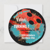 Invitation BOULE DE QUILAGE, quilles, fête d'anniversaire gar (Devant)