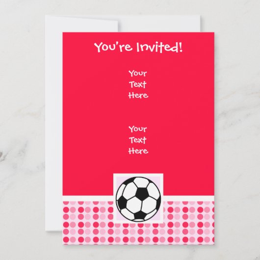 Invitation Boule de soccer mignonne (Devant)