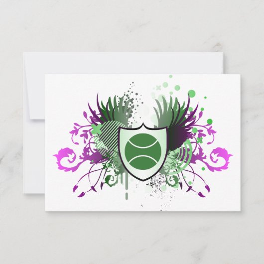 Invitation boule de tennis hi-fi (Devant)