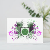 Invitation boule de tennis hi-fi (Debout devant)