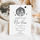 Invitation Boule Disco Argent Soirée Soirée de Nouvel An