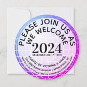 Invitation Boule Disco Bonjour Nouvel An (Dos)